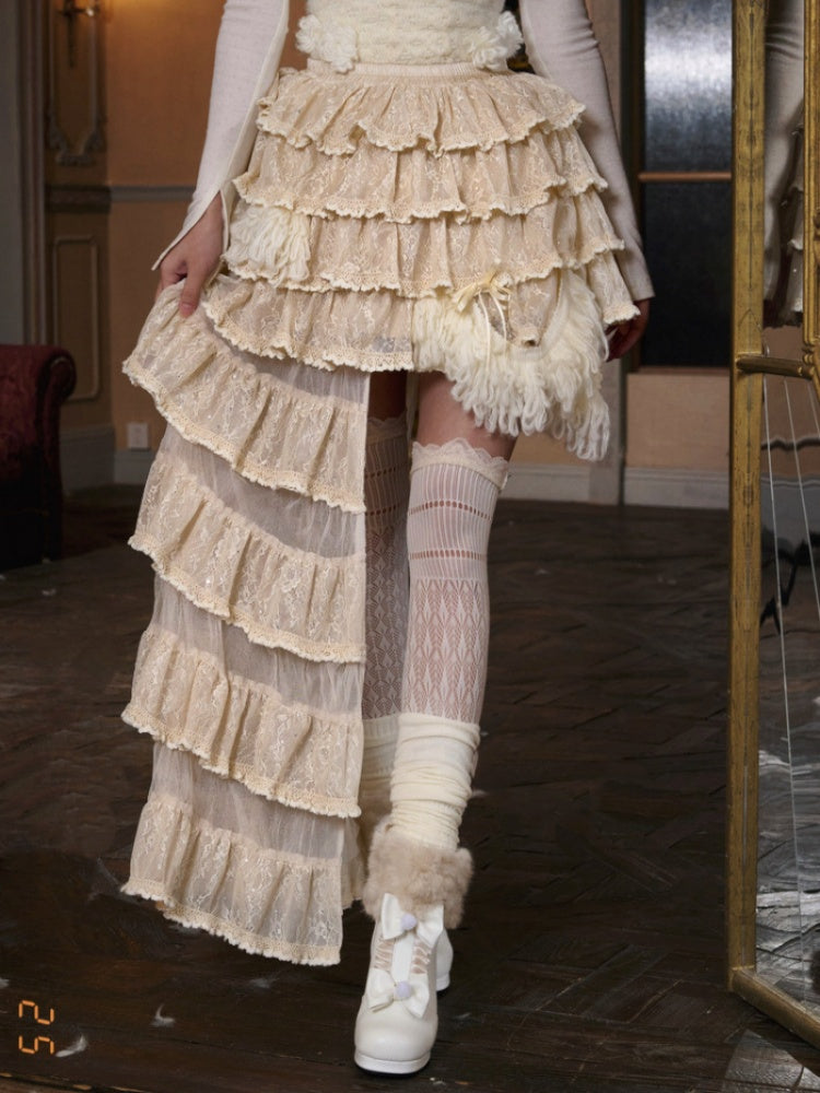 Lace Cake Irregular Multi-Layer Dress Skirt【s0000015325】