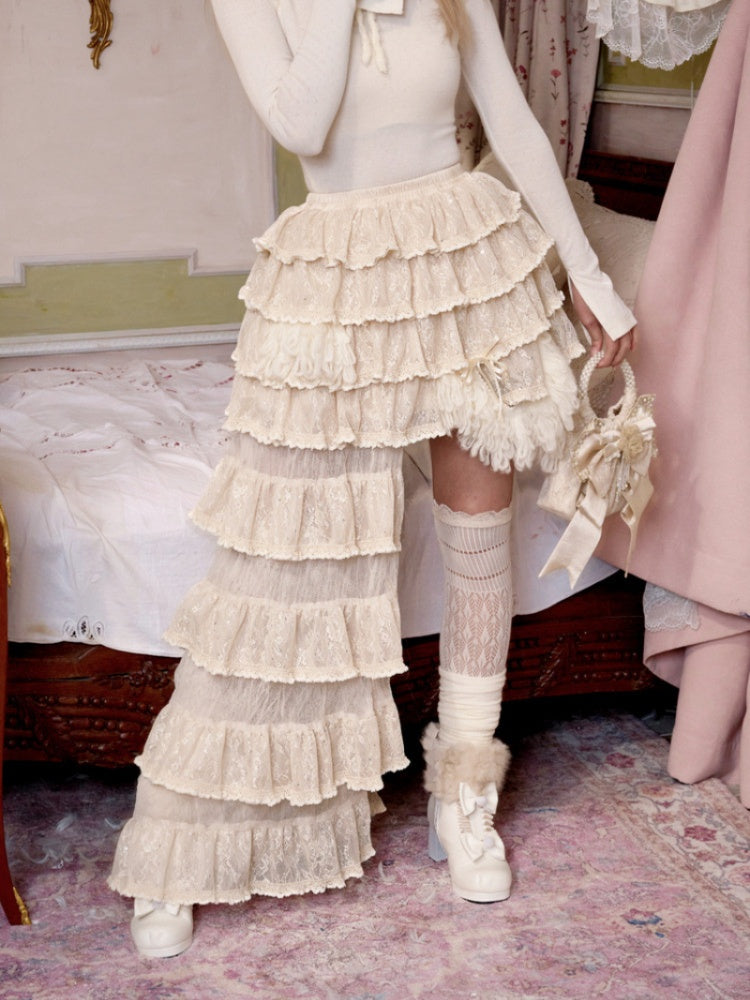 Lace Cake Irregular Multi-Layer Dress Skirt【s0000015325】