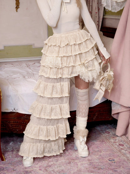 Lace Cake Irregular Multi-Layer Dress Skirt【s0000015325】