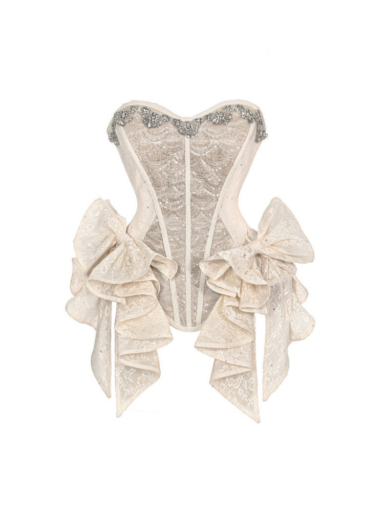 Glitter Diamond Fishbone Dinner Corset Dress【s0000015327】 L / Heavy Diamond Corset【presale】