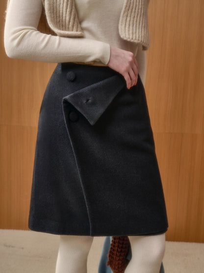 Wool Comfortable Fluffy Elegant Simple Textured Glutinous Warm Skirt【s0000015329】
