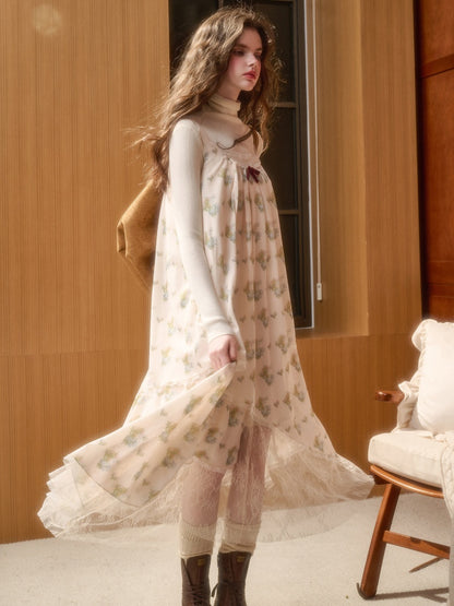 Light Skin Lace Fairy Skirt Elegant Irregular Sundress【s0000015330】