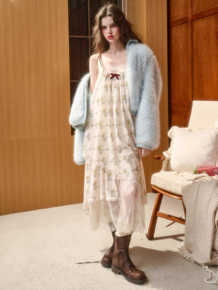Light Skin Lace Fairy Skirt Elegant Irregular Sundress【s0000015330】
