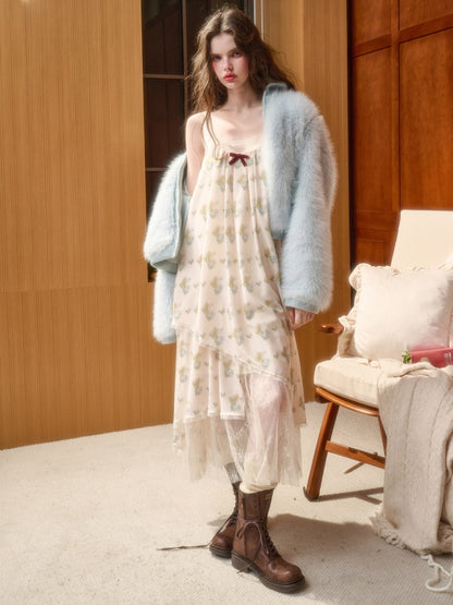 Light Skin Lace Fairy Skirt Elegant Irregular Sundress【s0000015330】