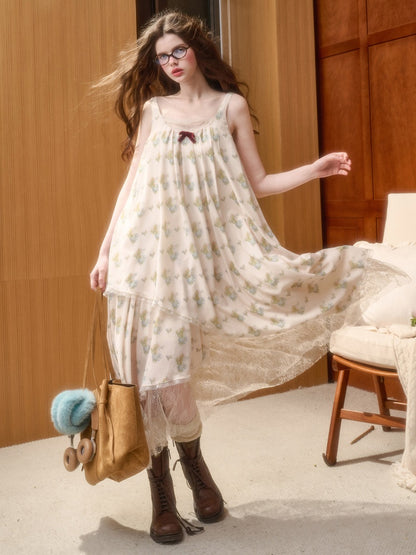 Light Skin Lace Fairy Skirt Elegant Irregular Sundress【s0000015330】