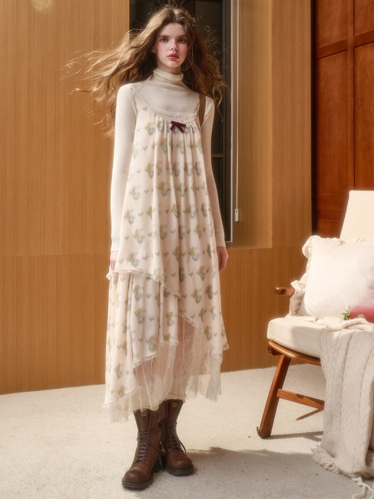 Light Skin Lace Fairy Skirt Elegant Irregular Sundress【s0000015330】