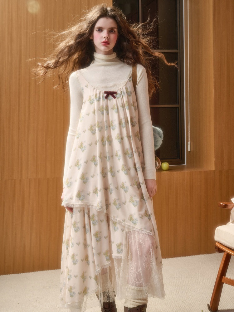 Light Skin Lace Fairy Skirt Elegant Irregular Sundress【s0000015330】
