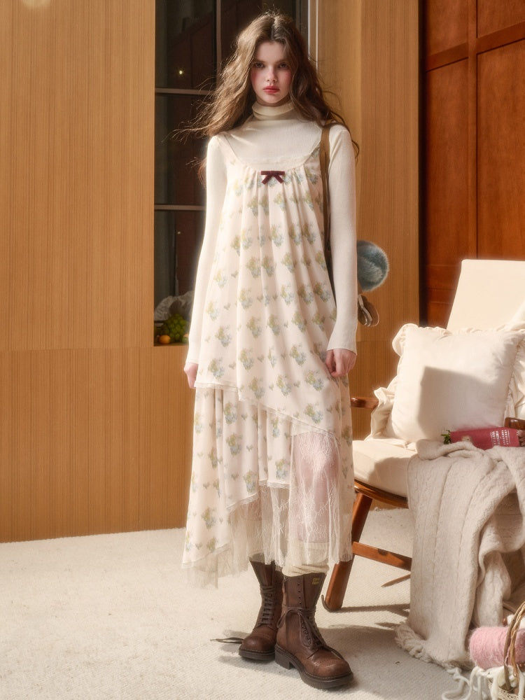 Light Skin Lace Fairy Skirt Elegant Irregular Sundress【s0000015330】
