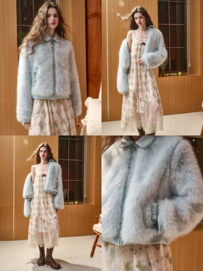 Comfortable Fluffy Doll Collar Furry Coat【s0000015331】