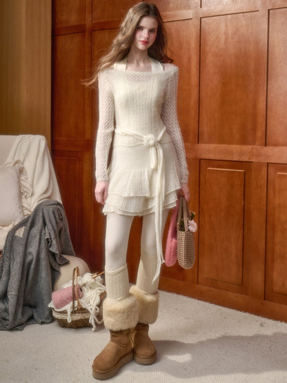 Mohair Wool Fabric French Lazy Layering Cloud Soft Suit【s0000015333】