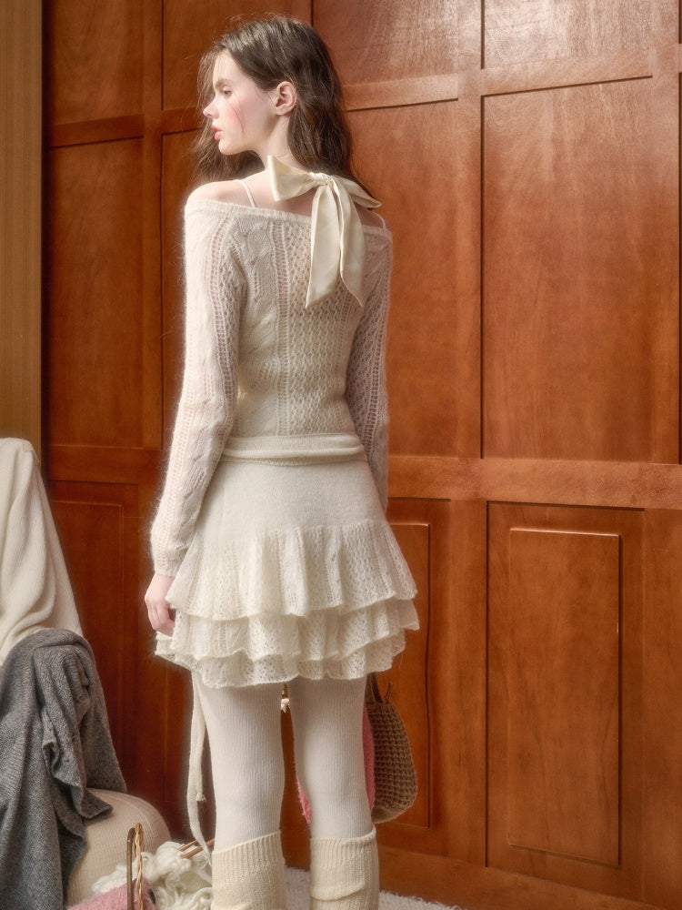 Mohair Wool Fabric French Lazy Layering Cloud Soft Suit【s0000015333】