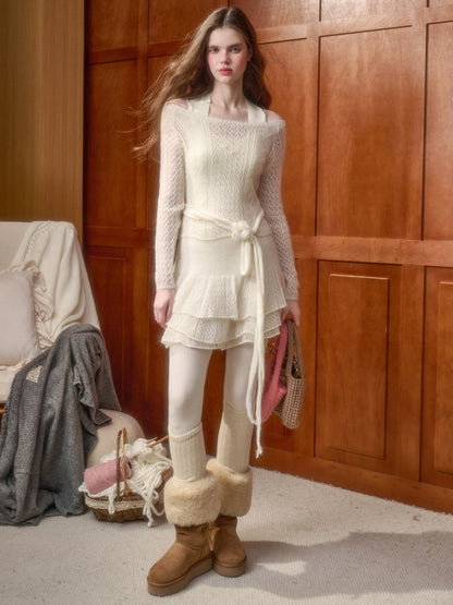 Mohair Wool Fabric French Lazy Layering Cloud Soft Suit【s0000015333】