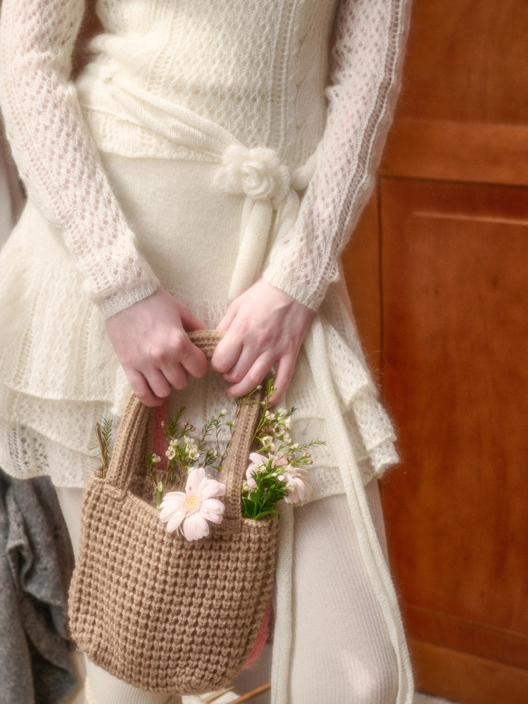 Mohair Wool Fabric French Lazy Layering Cloud Soft Suit【s0000015333】