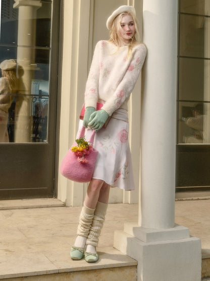 Comfortable Fabric Wool Waxy Sweater Elegant Set【s0000015335】