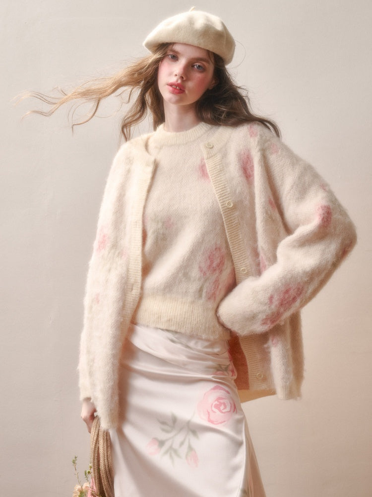 Comfortable Fabric Wool Waxy Sweater Elegant Set【s0000015335】