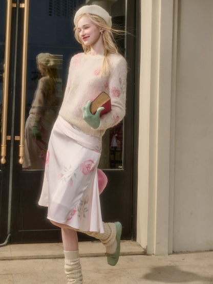 Comfortable Fabric Wool Waxy Sweater Elegant Set【s0000015335】