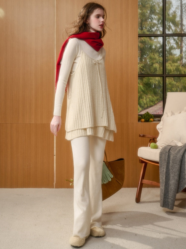 Wool Fluffy Comfortable Retro Elegant Lazy Doll Skirt Lace Dress Pants【s0000015337】