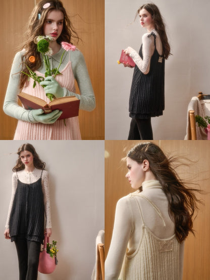 Wool Fluffy Comfortable Retro Elegant Lazy Doll Skirt Lace Dress Pants【s0000015337】
