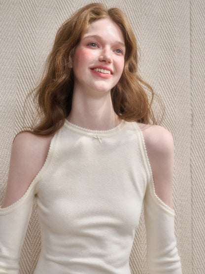 Baby Skin Handmade Crochet Lace Off-Shoulder Knit Dress【s0000015339】