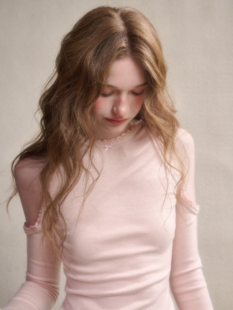 Baby Skin Handmade Crochet Lace Off-Shoulder Knit Dress【s0000015339】