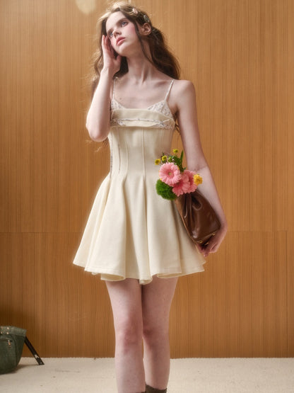 Wool Comfortable Puffy Suspender Dress【s0000015340】