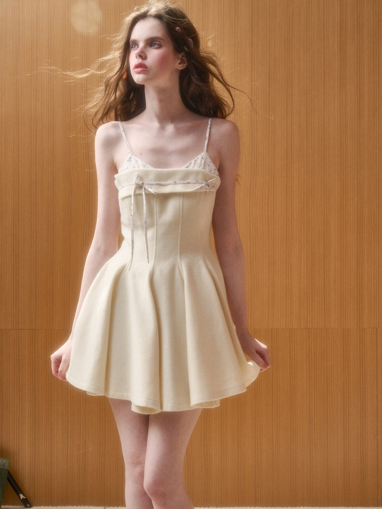 Wool Comfortable Puffy Suspender Dress【s0000015340】