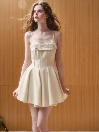 Wool Comfortable Puffy Suspender Dress【s0000015340】
