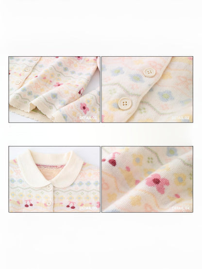 Rainbow Fair Isle Comfortable Warm Fabric Soft Jacket【s0000015341】