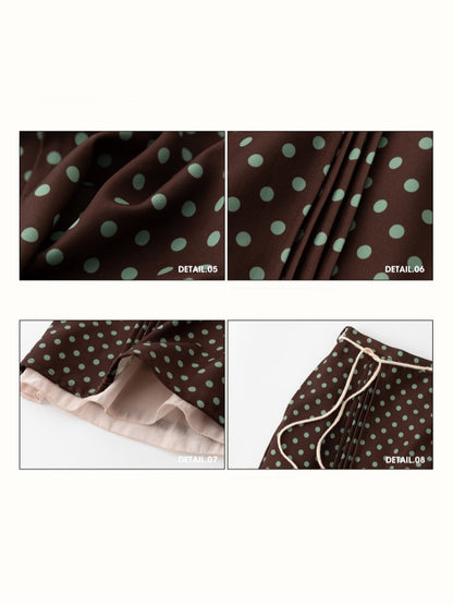 Little Rabbit Warm Cardigan & Polka Dot Skirt【s0000015342】