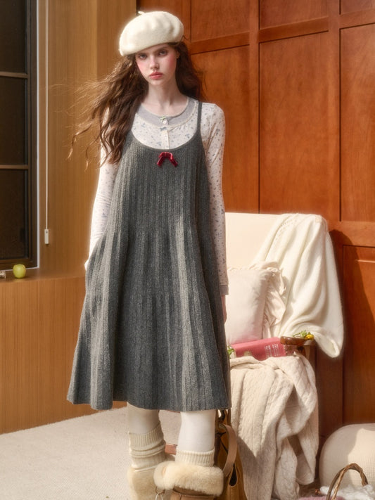 Origami Ruffle Warm Layering Retro Dress【s0000015346】