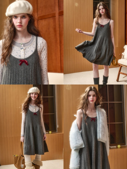 Origami Ruffle Warm Layering Retro Dress【s0000015346】