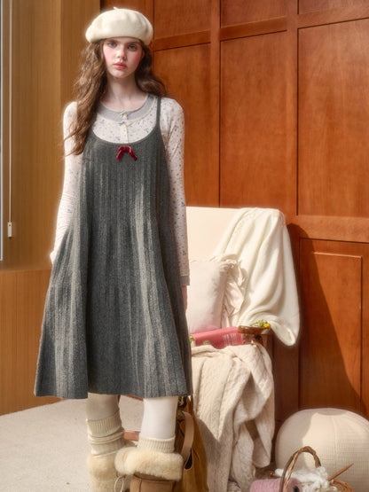 Origami Ruffle Warm Layering Retro Dress【s0000015346】