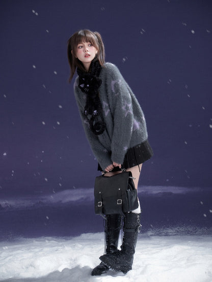 Cute Little Night Cat Warm Fur Tippet【s0000015349】