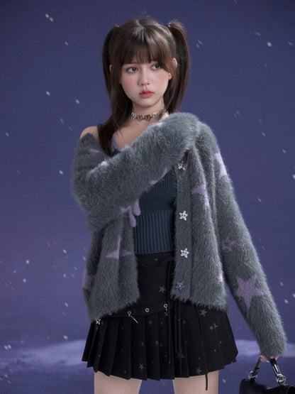 Y2K Star Metal Pendant Pleated Short Skirt【s0000015356】