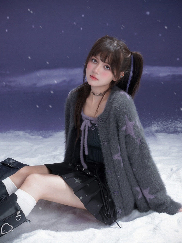Y2K Star Metal Pendant Pleated Short Skirt【s0000015356】