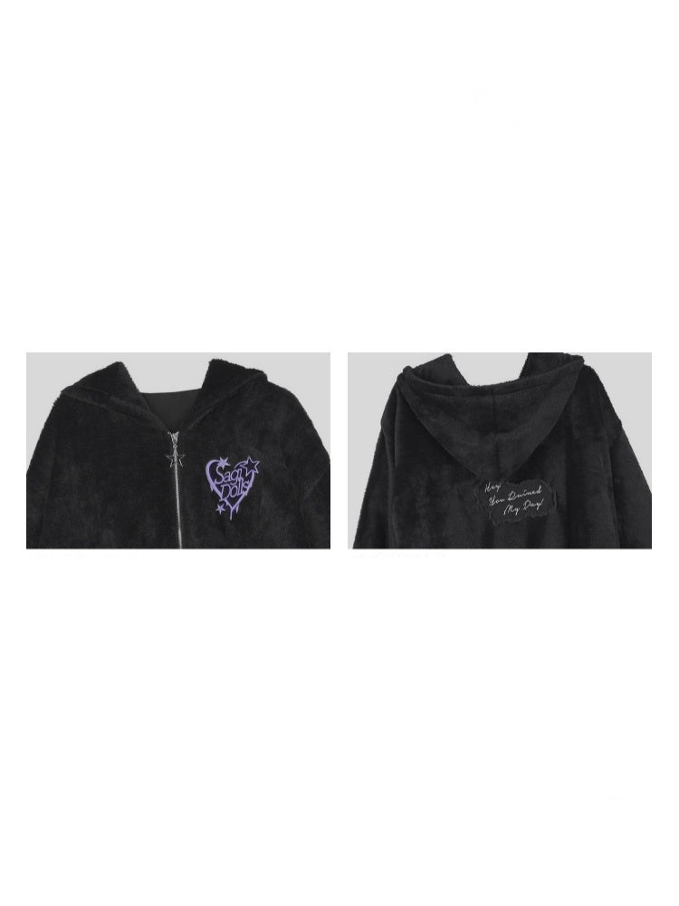 Spirit Handsome Street  Embroidery Environmentally Friendly Fur Fleece Jacket【s0000015363】