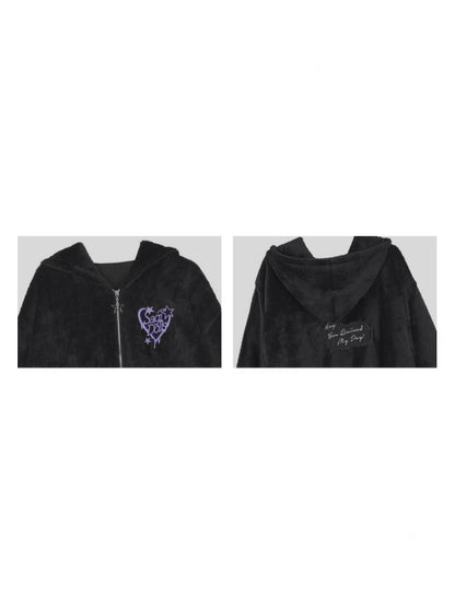 Spirit Handsome Street  Embroidery Environmentally Friendly Fur Fleece Jacket【s0000015363】