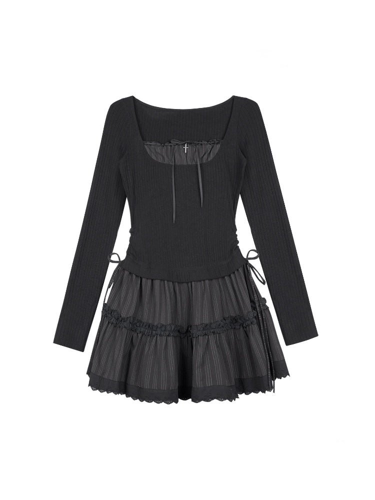 Midnight Waltz Slim Waist Dress【s0000015364】