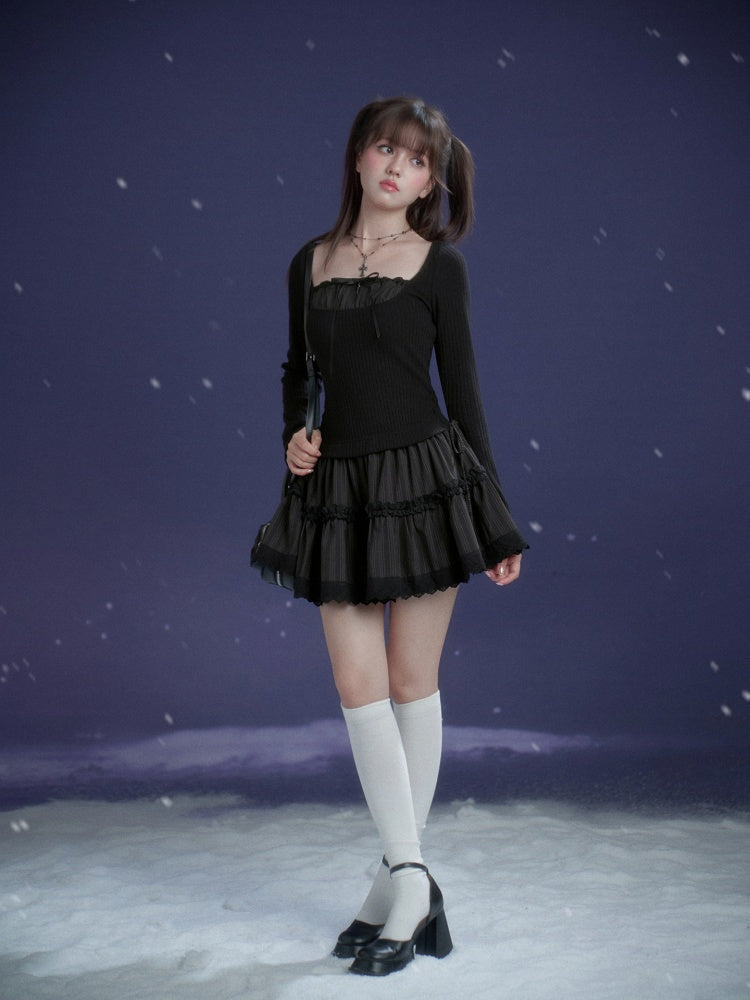 Midnight Waltz Slim Waist Dress【s0000015364】