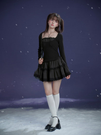 Midnight Waltz Slim Waist Dress【s0000015364】