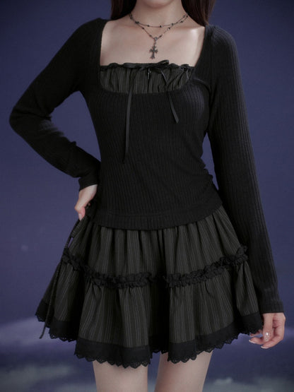 Midnight Waltz Slim Waist Dress【s0000015364】