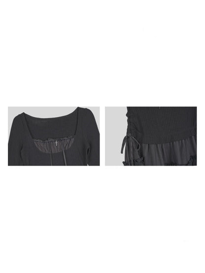 Midnight Waltz Slim Waist Dress【s0000015364】