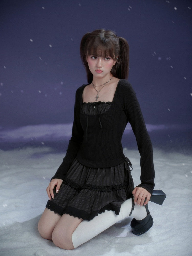 Midnight Waltz Slim Waist Dress【s0000015364】