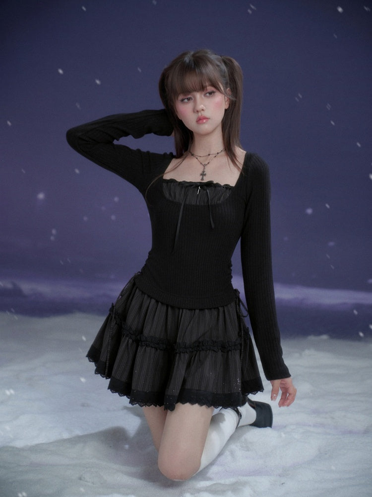 Midnight Waltz Slim Waist Dress【s0000015364】