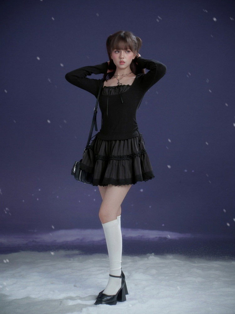 Midnight Waltz Slim Waist Dress【s0000015364】