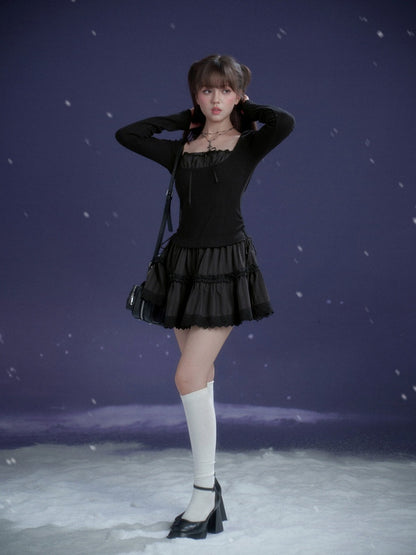 Midnight Waltz Slim Waist Dress【s0000015364】