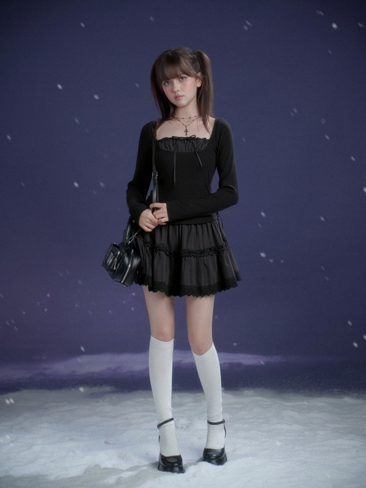 Midnight Waltz Slim Waist Dress【s0000015364】