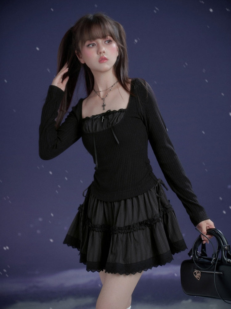 Midnight Waltz Slim Waist Dress【s0000015364】