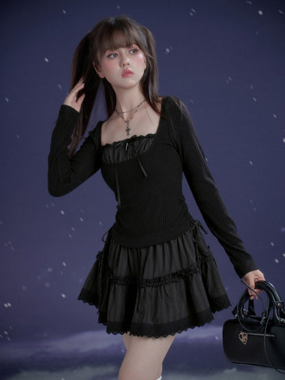 Midnight Waltz Slim Waist Dress【s0000015364】