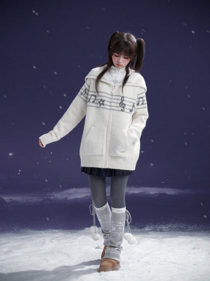 Pom-Pom Snow Boots Fair Island knitted Sock Covers【s0000015367】